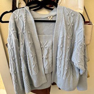 River Island Crop Top and Cardigan Set